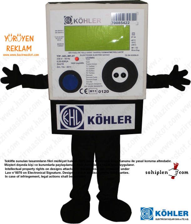 Köhler Sayaç Maskot maskot kostümü
