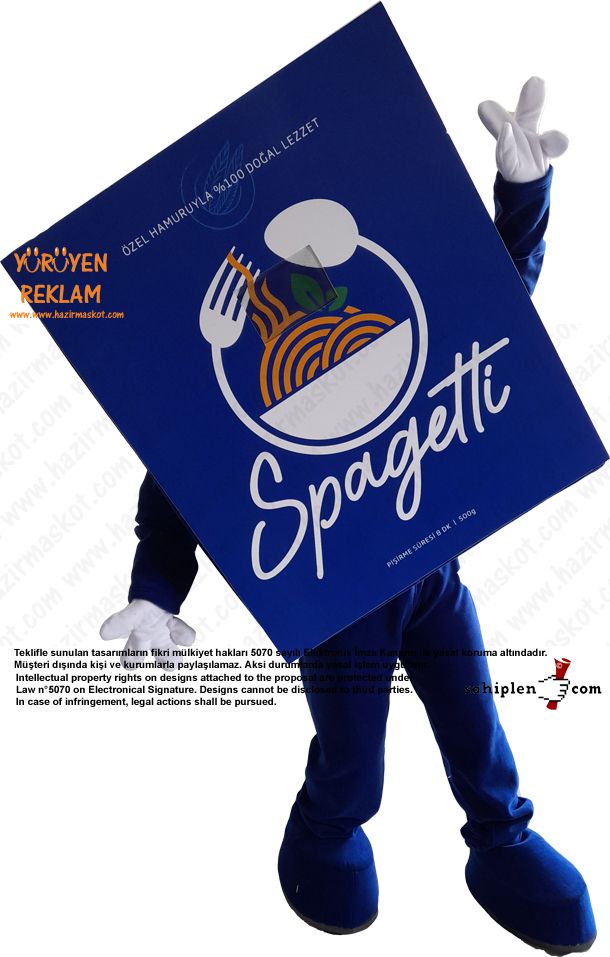 Makarna Maskot Kostümü / Pazarama maskot kostümü