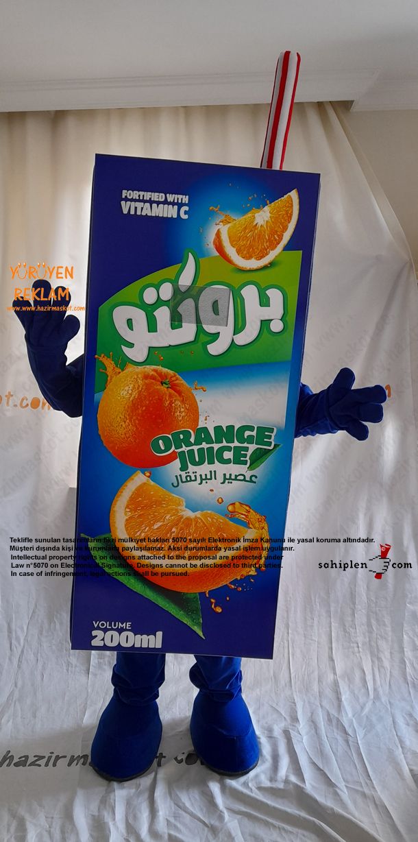 Bronto Meyve Suyu Maskot Kostümü / Lübnan maskot kostümü