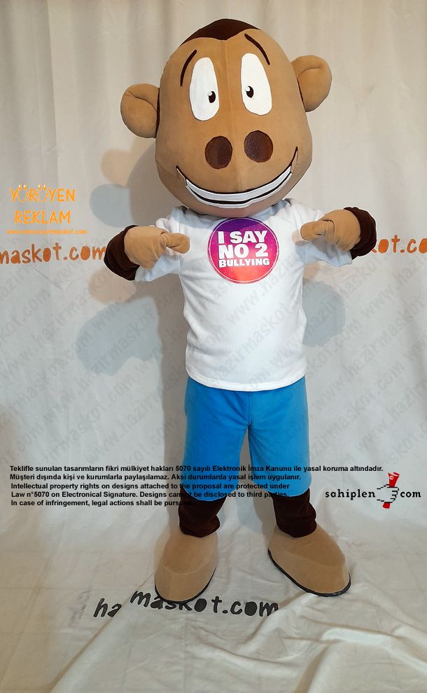 Maymun Maskot Kostümü İngiltere / Monkey Mascot Costume England maskot kostümü