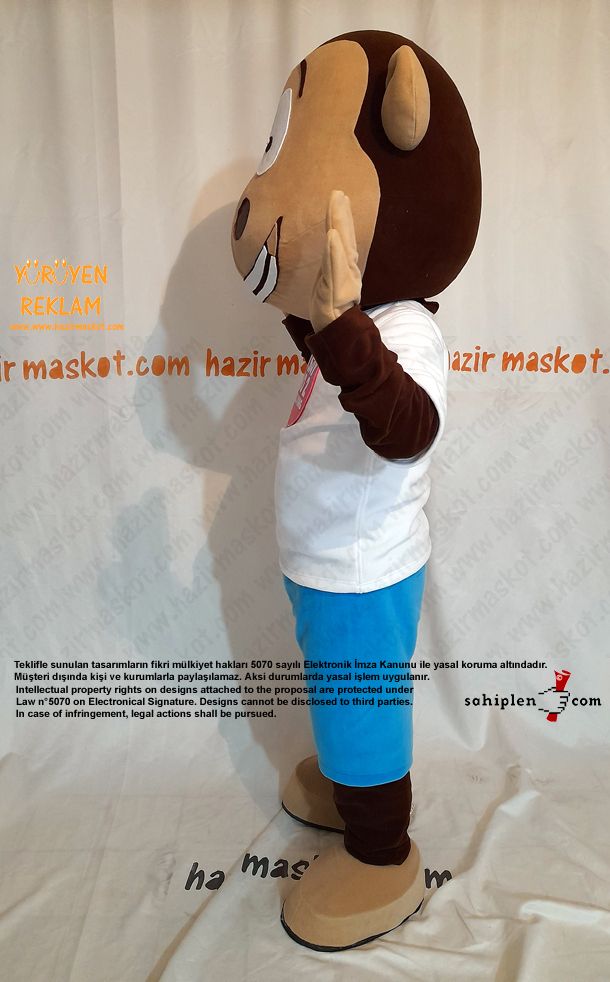 Maymun Maskot Kostümü İngiltere / Monkey Mascot Costume England maskot kostümü