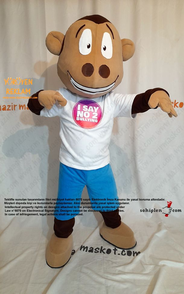 Maymun Maskot Kostümü İngiltere / Monkey Mascot Costume England maskot kostümü