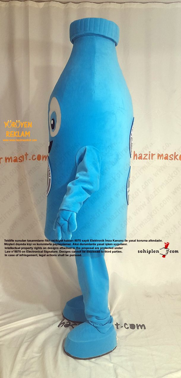 Pet Şişe Maskot Kostümü / Geri Dönüşüm Kartal Belediyesi maskot kostümü
