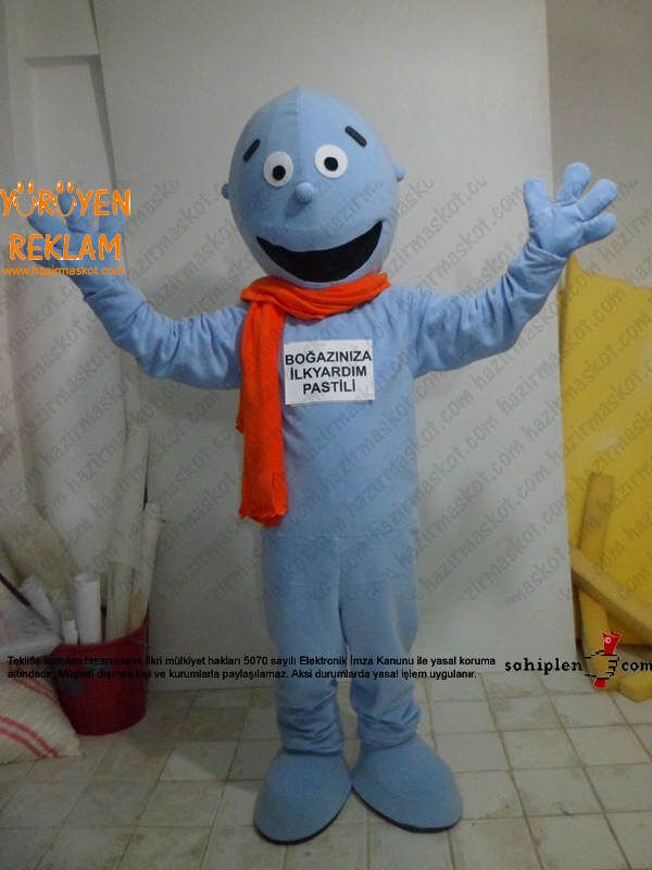Strepsil Bay Boğaz Maskotu maskot kostümü