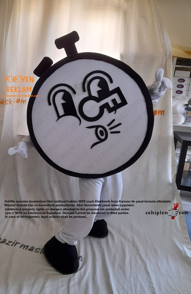 Saat Maskot / Clock Mascot Costume / Timekey Glazing maskot kostümü