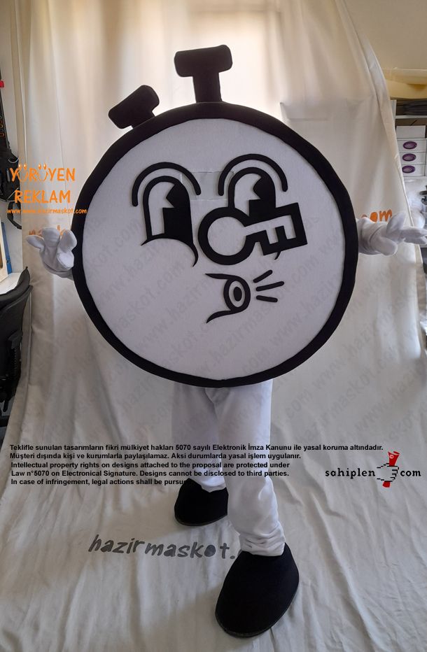 Saat Maskot / Clock Mascot Costume / Timekey Glazing maskot kostümü