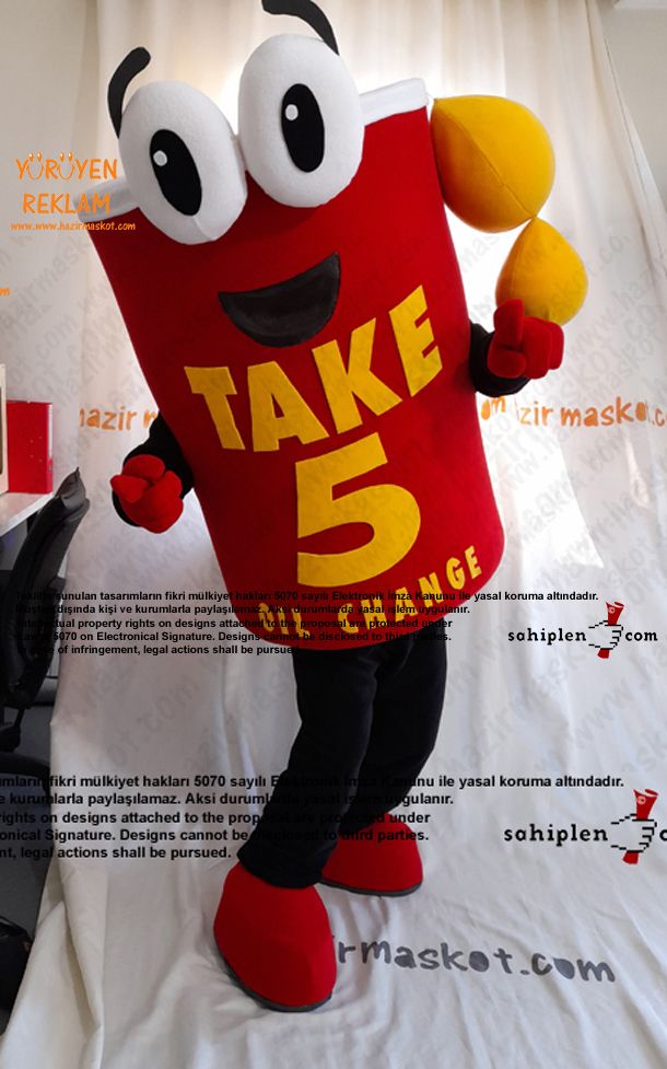 Take 5 Oil Change Mascot Costume / Teneke Bidon maskot kostümü