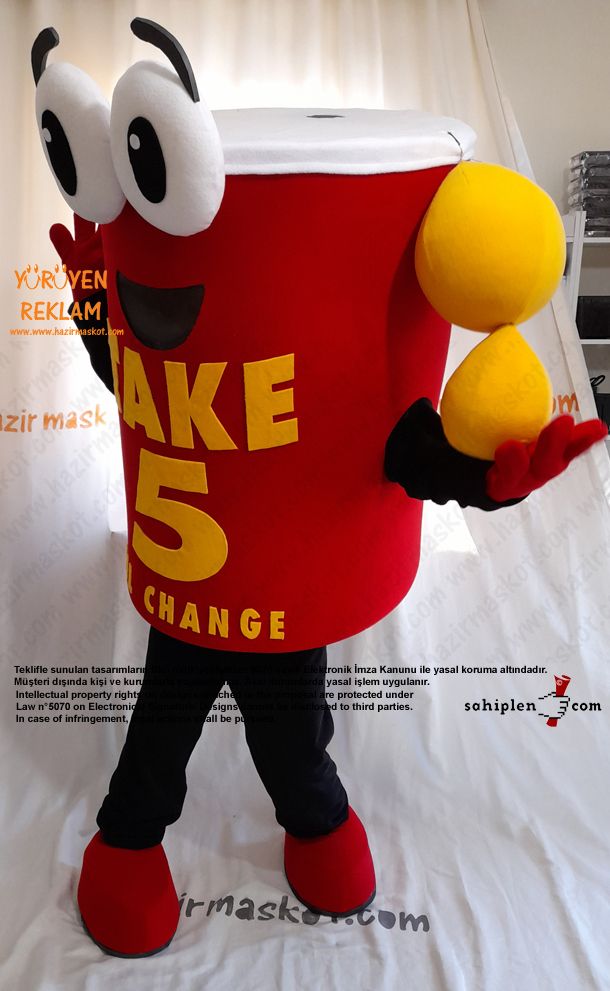 Take 5 Oil Change Mascot Costume / Teneke Bidon maskot kostümü