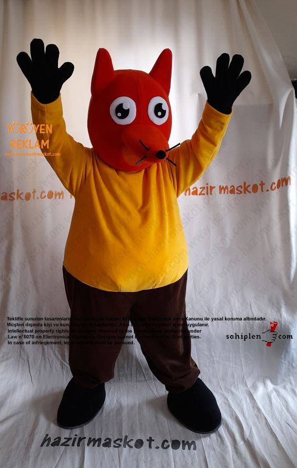 Tilki Maskot Kostümü / Fox Mascot Costume maskot kostümü