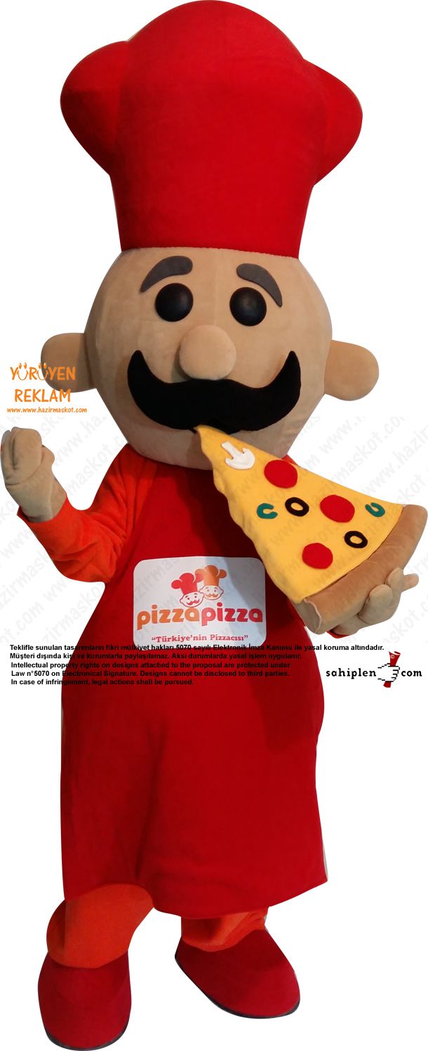 Pizza Pizza Usta Maskot Kostümü maskot kostümü