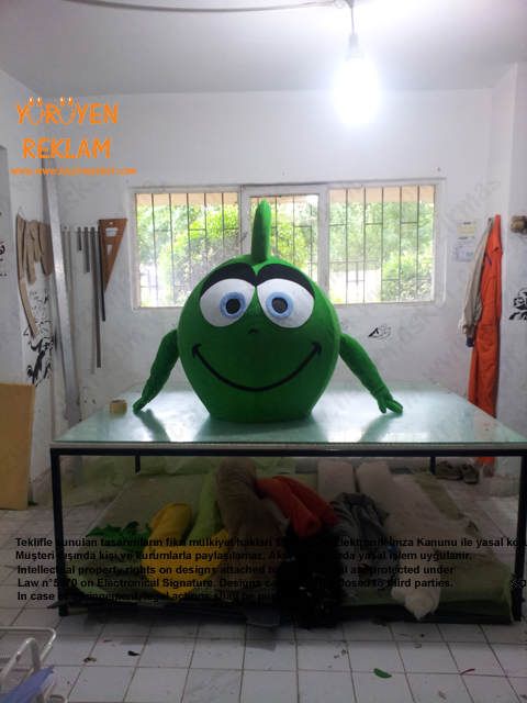 Albidi.com Yeşil Canavar Maskot Kostümü maskot kostümü