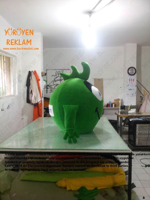 Albidi.com Yeşil Canavar Maskot Kostümü maskot kostümü