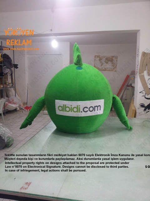 Albidi.com Yeşil Canavar Maskot Kostümü maskot kostümü