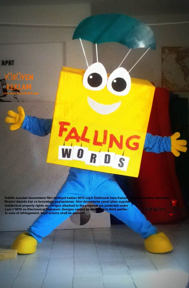 Falling Words App Maskot / Kanada maskot kostümü