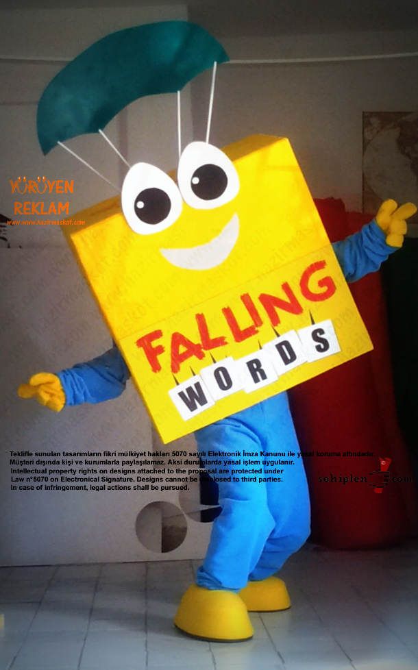 Falling Words App Maskot / Kanada maskot kostümü