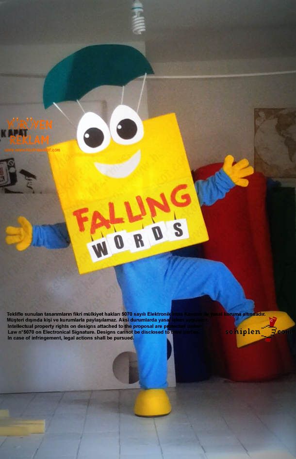 Falling Words App Maskot / Kanada maskot kostümü
