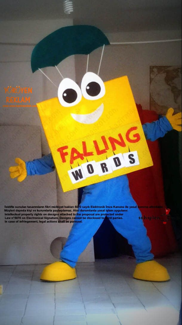 Falling Words App Maskot / Kanada maskot kostümü