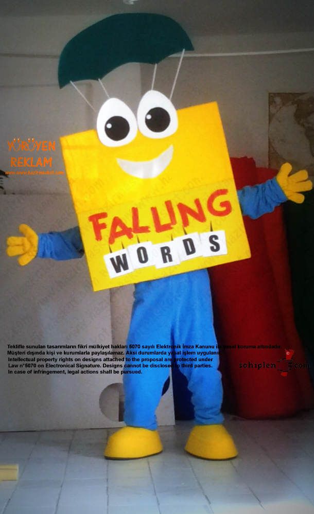 Falling Words App Maskot / Kanada maskot kostümü