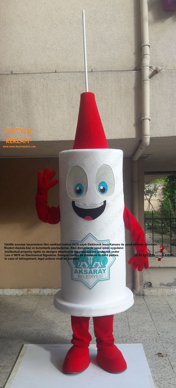 Aşı Maskot Kostümü / Aksaray Belediyesi maskot kostümü
