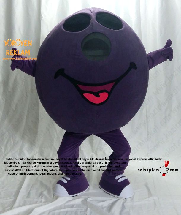 Bowling Topu Maskot / Atlantis Funny City maskot kostümü