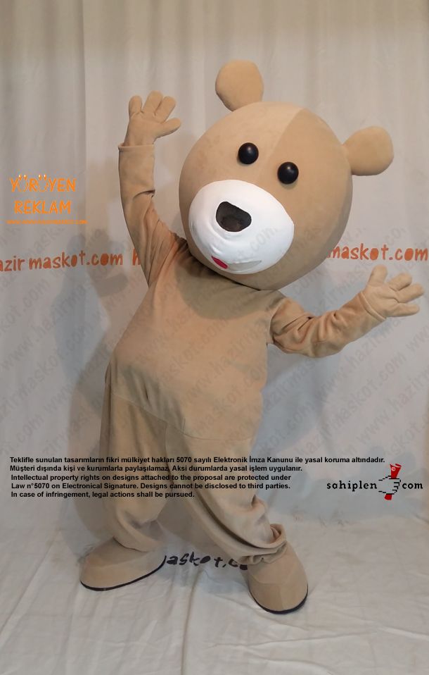 Ayı Maskot kostümü / Bursa Campus Bowling maskot kostümü
