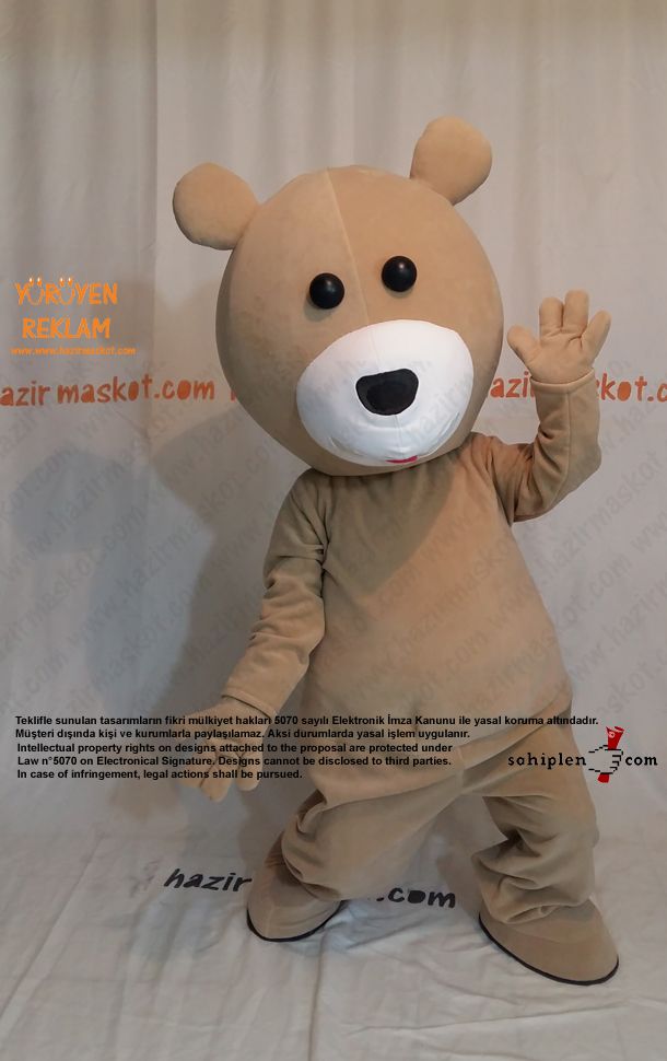 Ayı Maskot kostümü / Bursa Campus Bowling maskot kostümü