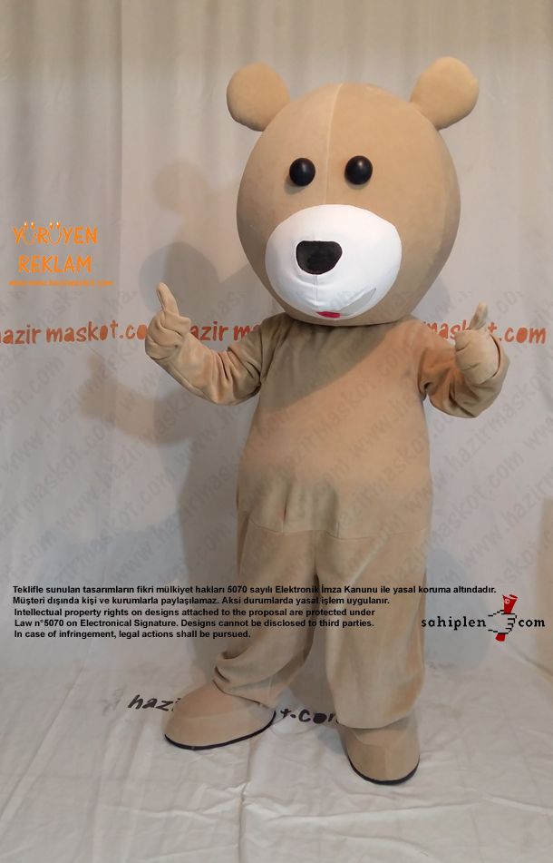 Ayı Maskot kostümü / Bursa Campus Bowling maskot kostümü