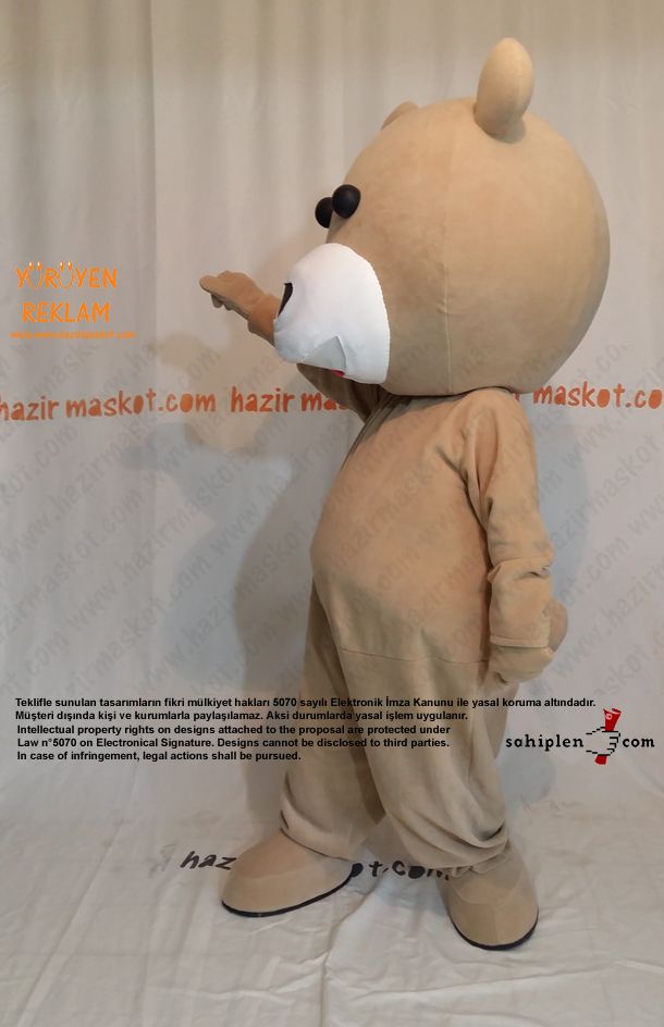 Ayı Maskot kostümü / Bursa Campus Bowling maskot kostümü