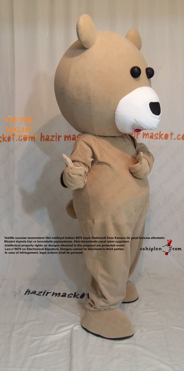 Ayı Maskot kostümü / Bursa Campus Bowling maskot kostümü