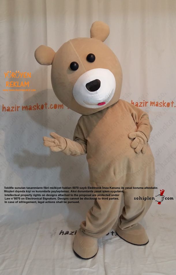 Ayı Maskot kostümü / Bursa Campus Bowling maskot kostümü