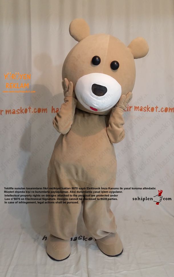 Ayı Maskot kostümü / Bursa Campus Bowling maskot kostümü