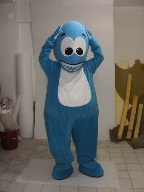 Mavi Balık Maskotu maskot kostümü