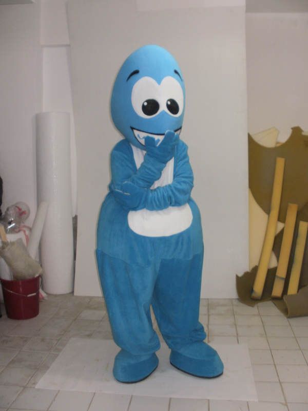 Mavi Balık Maskotu maskot kostümü
