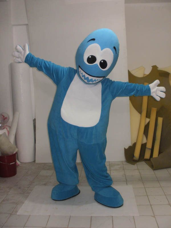 Mavi Balık Maskotu maskot kostümü