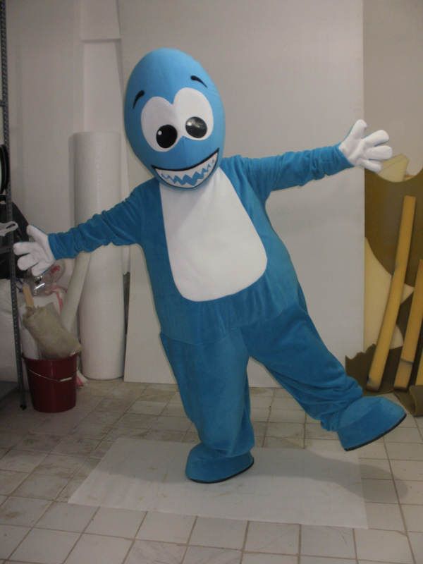 Mavi Balık Maskotu maskot kostümü