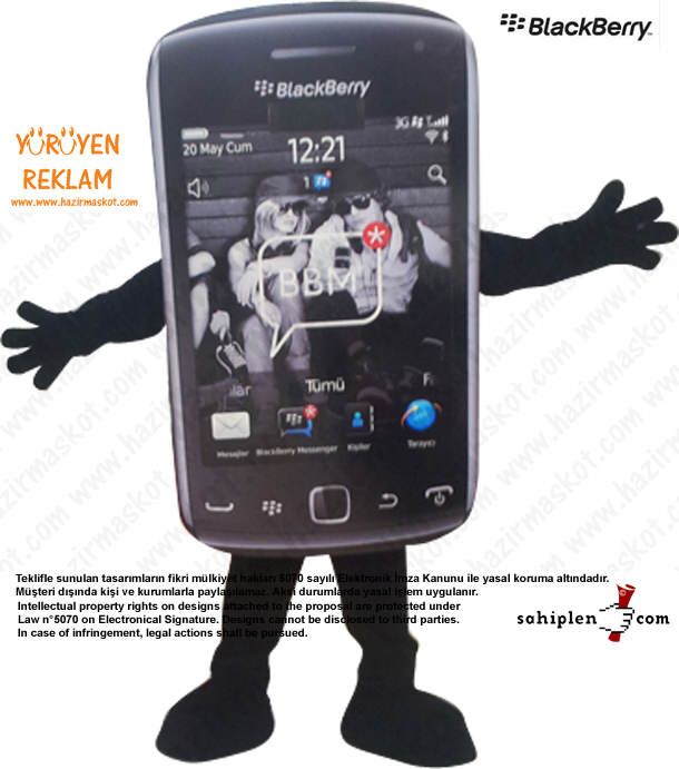 BlackBerry Mascot Costume maskot kostümü