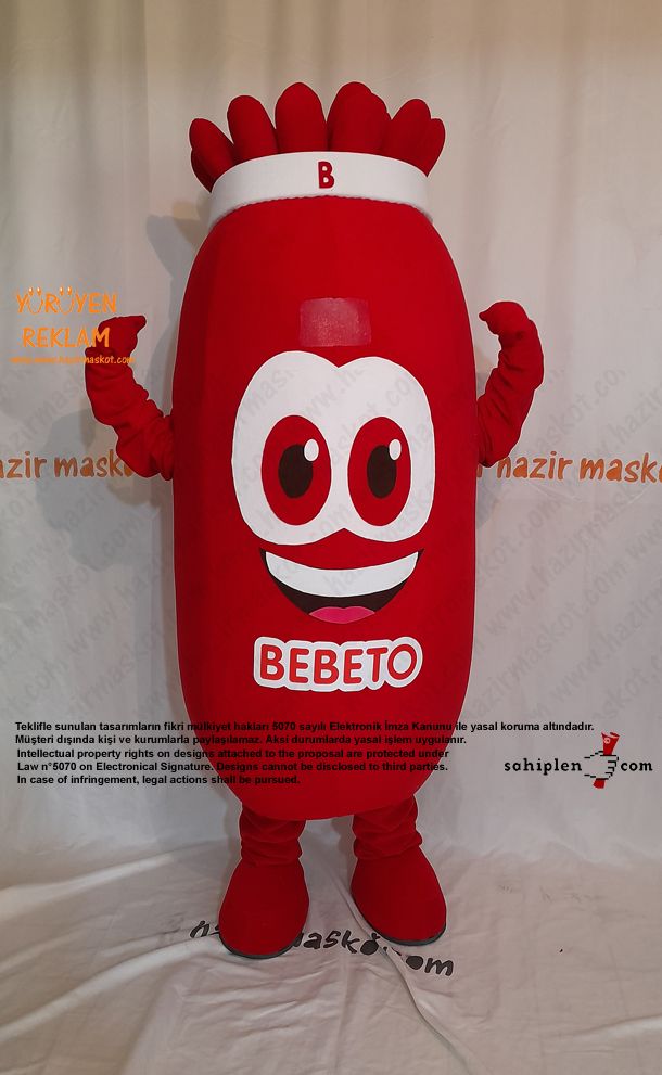 Bebeto Şeker Maskot Kostümü / Kervan Gıda maskot kostümü