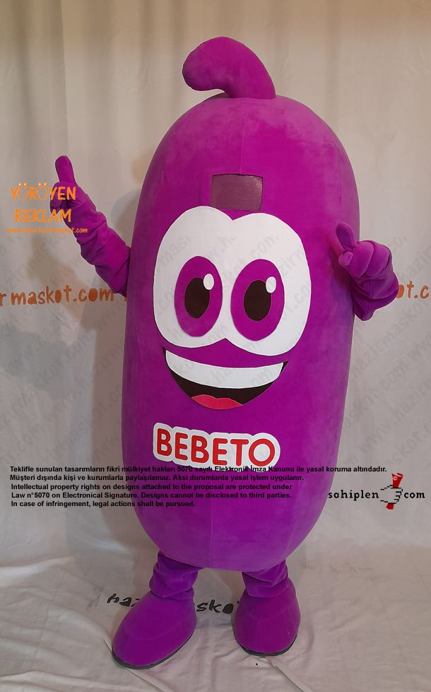 Bebeto Şeker Maskot Kostümü / Kervan Gıda maskot kostümü
