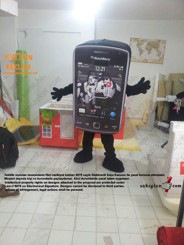 BlackBerry Mascot Costume maskot kostümü