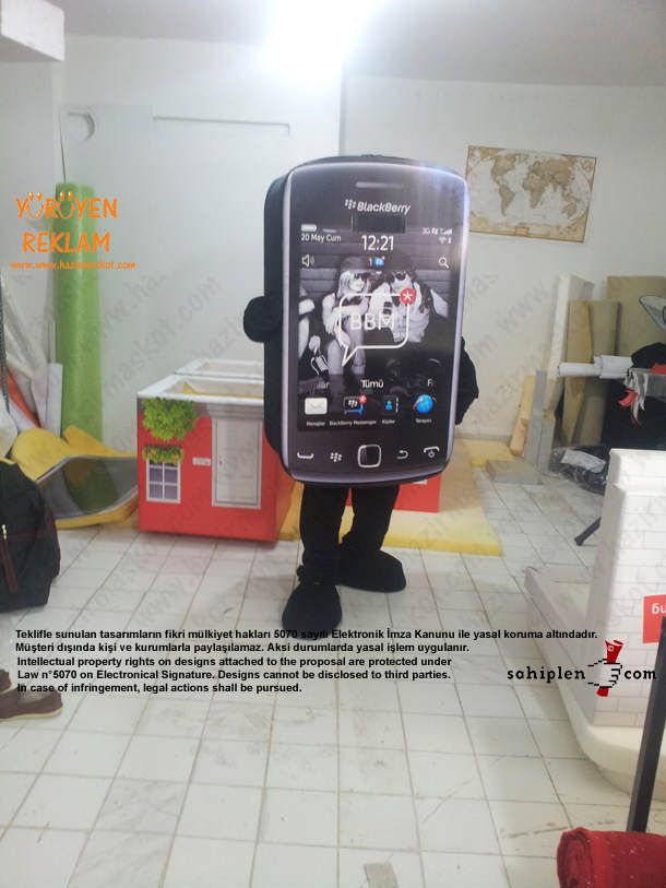 BlackBerry Mascot Costume maskot kostümü