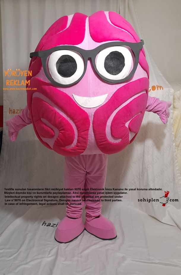 Beyin Maskot kostümü / Brain Mascot Costume maskot kostümü