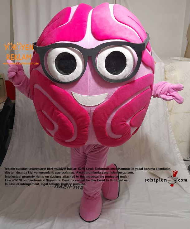 Beyin Maskot kostümü / Brain Mascot Costume maskot kostümü