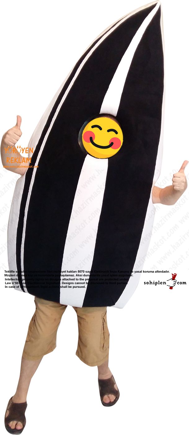 Çekirdek maskot kostümü maskot kostümü