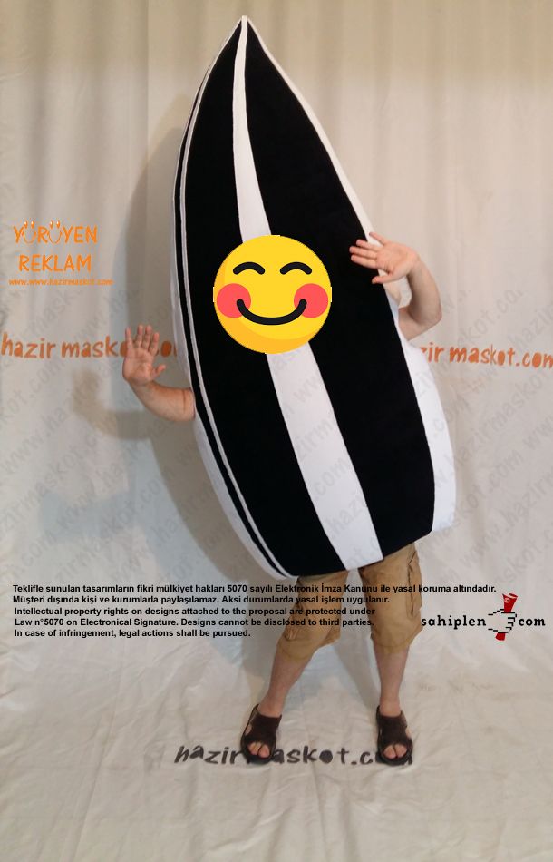 Çekirdek maskot kostümü maskot kostümü