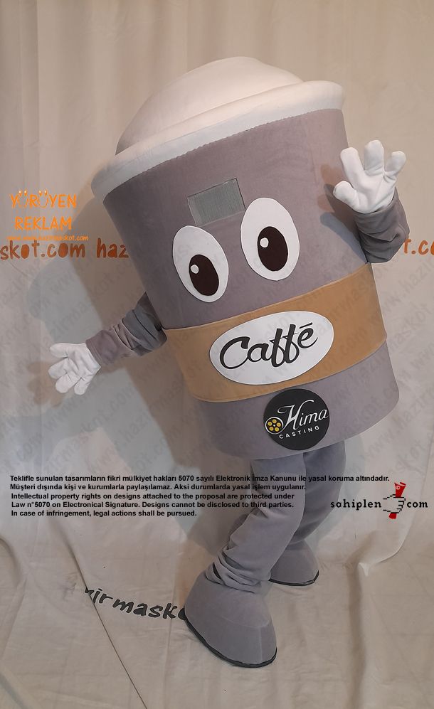 Kahve Bardağı Maskot kostümü / Coffee Mug Mascot Costume maskot kostümü