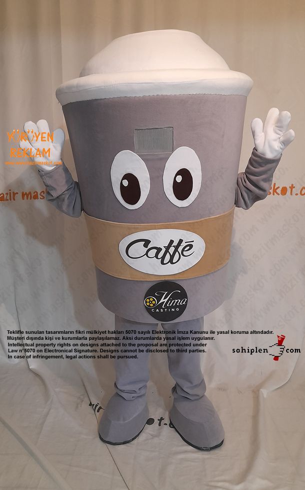 Kahve Bardağı Maskot kostümü / Coffee Mug Mascot Costume maskot kostümü