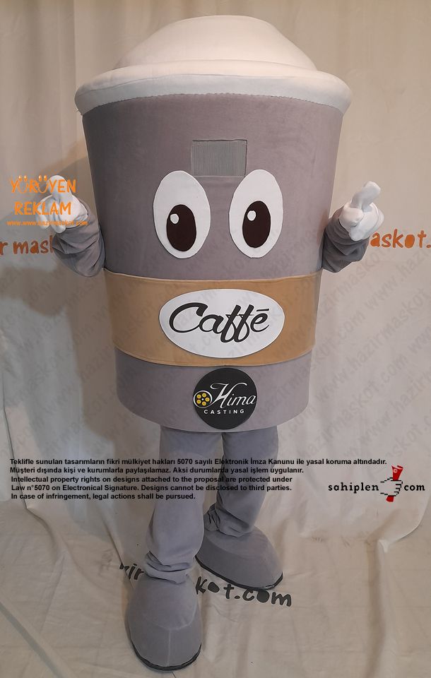 Kahve Bardağı Maskot kostümü / Coffee Mug Mascot Costume maskot kostümü