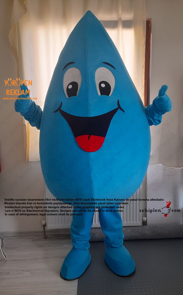 Damla Maskotu Kostümü / İzmir Büyükşehir Belediyesi / Sünger Kent İzmir maskot kostümü