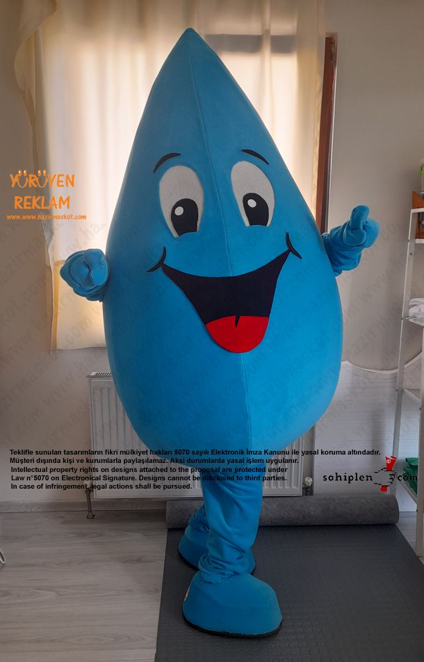 Damla Maskotu Kostümü / İzmir Büyükşehir Belediyesi / Sünger Kent İzmir maskot kostümü
