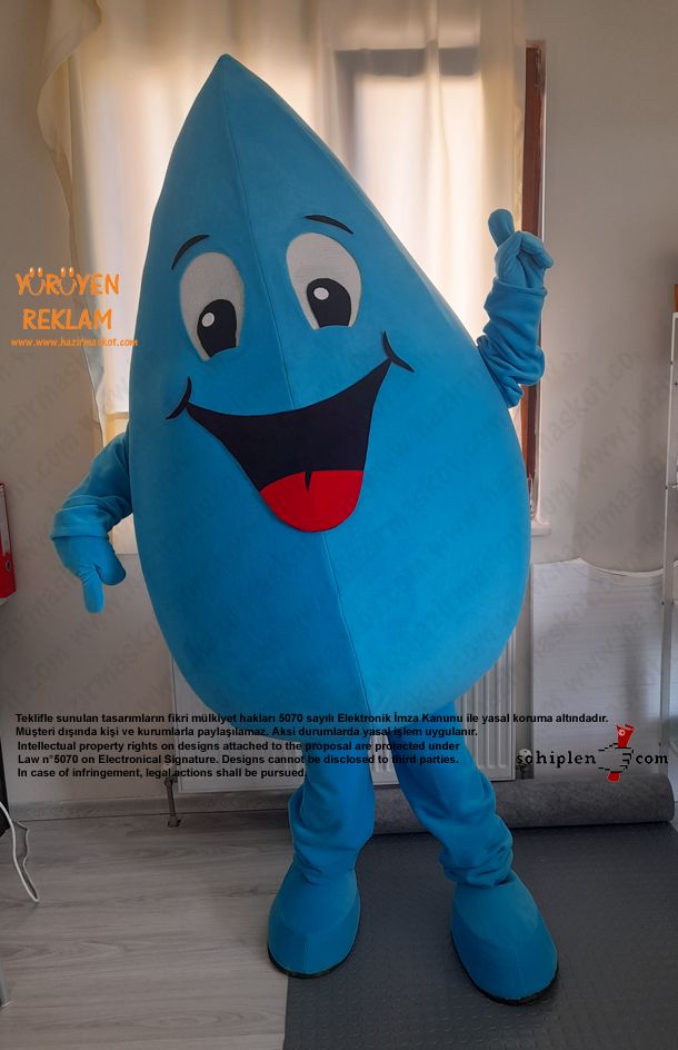 Damla Maskotu Kostümü / İzmir Büyükşehir Belediyesi / Sünger Kent İzmir maskot kostümü